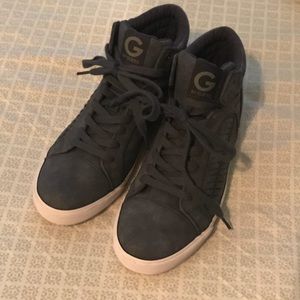 Guess hightop sneakers grey/blue suede
